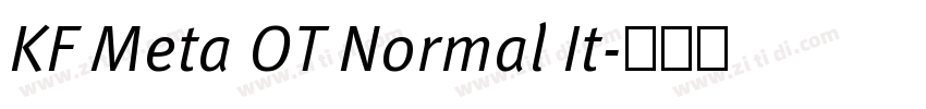 KF Meta OT Normal It字体转换 KF Meta OT Normal It字体转换